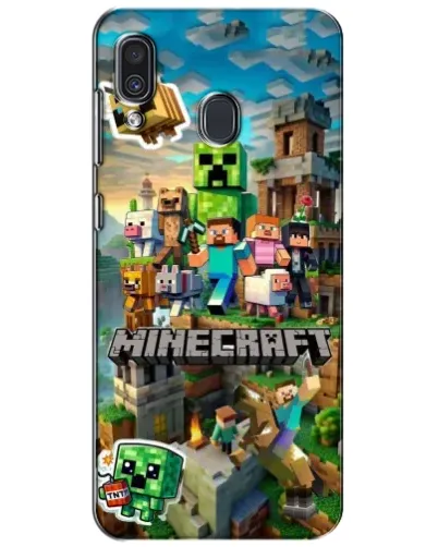 Чехол для Samsung Galaxy A30 2019 (A305F) с картинкой «Замок Minecraft»