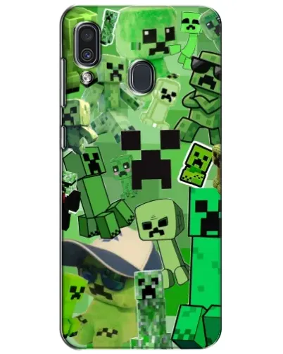 Чехол для Samsung Galaxy A30 2019 (A305F) с картинкой «Криперы Minecraft»