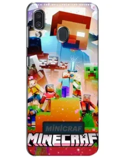 Чехол для Samsung Galaxy A30 2019 (A305F) с картинкой «Minecraft герои игры»