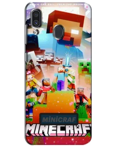 Чехол для Samsung Galaxy A30 2019 (A305F) с картинкой «Minecraft герои игры»
