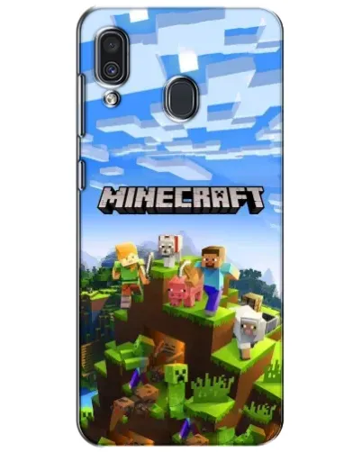 Чехол для Samsung Galaxy A30 2019 (A305F) с картинкой «Minecraft классический мир»