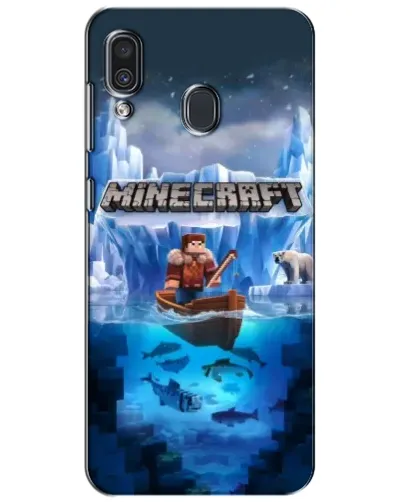 Чехол для Samsung Galaxy A30 2019 (A305F) с картинкой «Minecraft ледяной мир»
