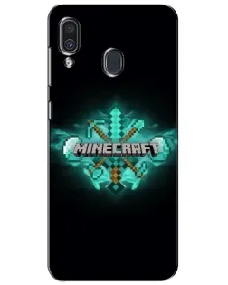 Чехол для Samsung Galaxy A30 2019 (A305F) с картинкой «Minecraft Diamond лого»