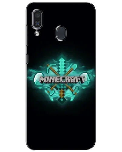 Чехол для Samsung Galaxy A30 2019 (A305F) с картинкой «Minecraft Diamond лого»