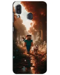Чехол для Samsung Galaxy A30 2019 (A305F) с картинкой «Стив в лесу»