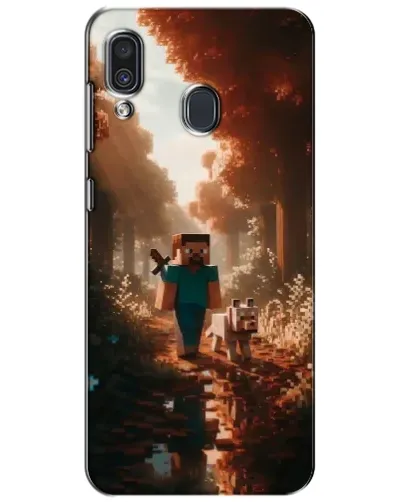 Чехол для Samsung Galaxy A30 2019 (A305F) с картинкой «Стив в лесу»