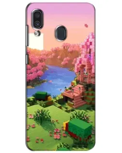 Чехол для Samsung Galaxy A30 2019 (A305F) с картинкой «Розовое дерево Minecraft»