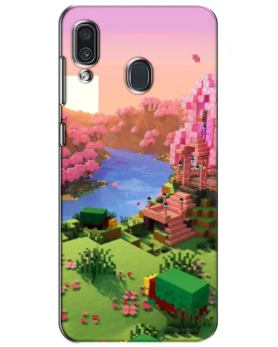 Чехол для Samsung Galaxy A30 2019 (A305F) с картинкой «Розовое дерево Minecraft»
