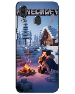 Чехол для Samsung Galaxy A30 2019 (A305F) с картинкой «Зимний Minecraft»
