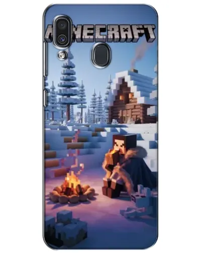 Чехол для Samsung Galaxy A30 2019 (A305F) с картинкой «Зимний Minecraft»