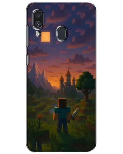 Чехол для Samsung Galaxy A30 2019 (A305F) с картинкой «Стив у башни»