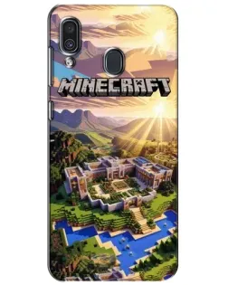 Чехол для Samsung Galaxy A30 2019 (A305F) с картинкой «Minecraft панорама»