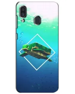 Чехол для Samsung Galaxy A30 2019 (A305F) с картинкой «Черепаха Minecraft»