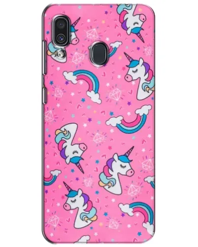 Чехол для Samsung Galaxy A30 2019 (A305F) с картинкой «Unicorn паттерн розовый»