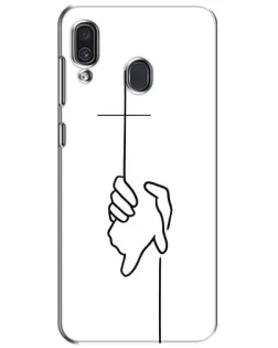 Чехол для Samsung Galaxy A30 2019 (A305F) с картинкой «Рука держит»