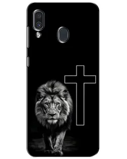 Чехол для Samsung Galaxy A30 2019 (A305F) с картинкой «Лев и Крест»