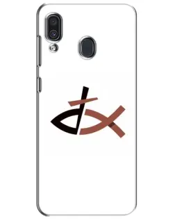 Чехол для Samsung Galaxy A30 2019 (A305F) с картинкой «Рыба и крест»