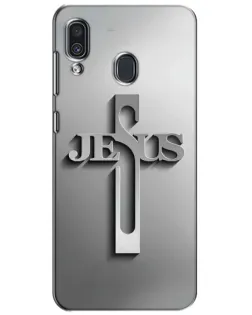 Чохол для Samsung Galaxy A30 2019 (A305F) з картинкою «Металевий хрест Jesus»