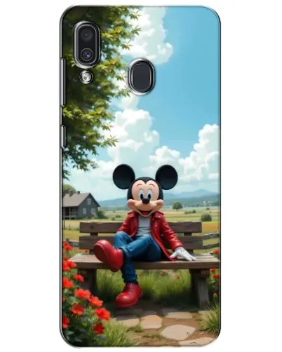 Чехол для Samsung Galaxy A30 2019 (A305F) с картинкой «Микки на скамейке»