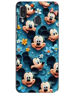 Чехол для Samsung Galaxy A30 2019 (A305F) с картинкой «Паттерн Микки и Минни»