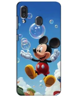 Чехол для Samsung Galaxy A30 2019 (A305F) с картинкой «Mickey и мыльные пузыри»