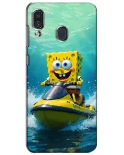 Чехол для Samsung Galaxy A30 2019 (A305F) с картинкой «Спанч Боб на гидроцикле» Чехол для Samsung Galaxy A30 2019 (A305F) с картинкой «Спанч Боб на гидроцикле»