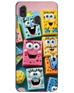 Чехол для Samsung Galaxy A30 2019 (A305F) с картинкой «Цветные губки»