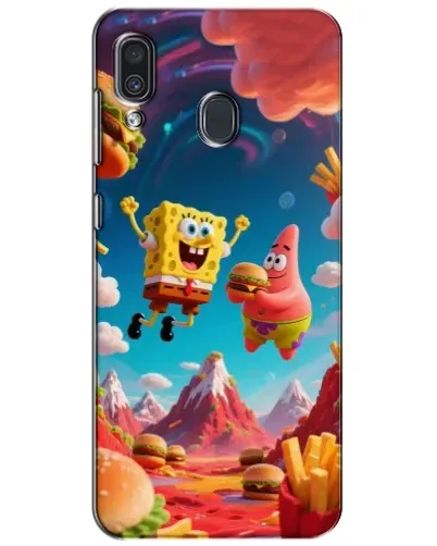 Чехол для Samsung Galaxy A30 2019 (A305F) с картинкой «Космический фастфуд»