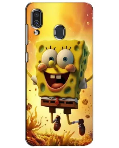 Чехол для Samsung Galaxy A30 2019 (A305F) с картинкой «Губка Боб прыгает»