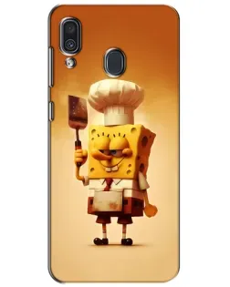 Чехол для Samsung Galaxy A30 2019 (A305F) с картинкой «Губка Боб повар»