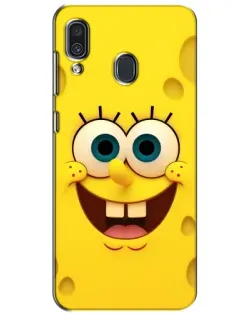 Чехол для Samsung Galaxy A30 2019 (A305F) с картинкой «Губка Боб улыбка»