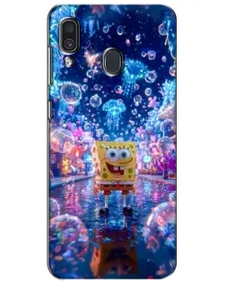Чехол для Samsung Galaxy A30 2019 (A305F) с картинкой «Неоновый океан»
