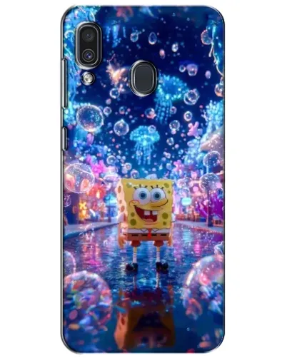 Чехол для Samsung Galaxy A30 2019 (A305F) с картинкой «Неоновый океан»