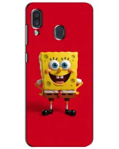Чехол для Samsung Galaxy A30 2019 (A305F) с картинкой «Спанч Боб на красном»