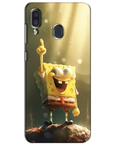 Чехол для Samsung Galaxy A30 2019 (A305F) с картинкой «Сияющий Спанч Боб»
