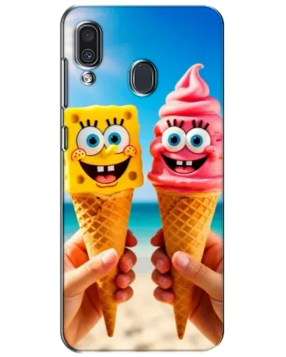 Чехол для Samsung Galaxy A30 2019 (A305F) с картинкой «Спанч Боб мороженое»