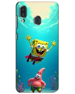 Чохол для Samsung Galaxy A30 2019 (A305F) з картинкою «Спанч Боб під водою»