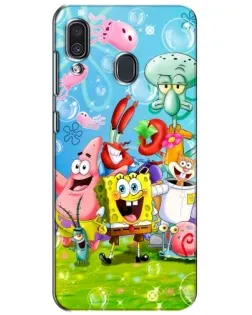 Чохол для Samsung Galaxy A30 2019 (A305F) з картинкою «Губка Боб та друзі»