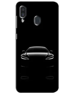 Чехол для Samsung Galaxy A30 2019 (A305F) с картинкой «Силуэт Tesla Night»