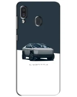 Чехол для Samsung Galaxy A30 2019 (A305F) с картинкой «Серебристый Cybertruck Tesla»
