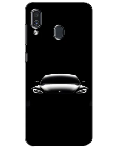 Чехол для Samsung Galaxy A30 2019 (A305F) с картинкой «Фары Tesla Night»