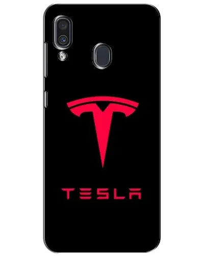 Чехол для Samsung Galaxy A30 2019 (A305F) с картинкой «Tesla Red Logo»
