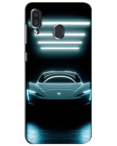 Чехол для Samsung Galaxy A30 2019 (A305F) с картинкой «Tesla в неоне»