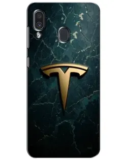 Чехол для Samsung Galaxy A30 2019 (A305F) с картинкой «Мраморная Tesla Gold»