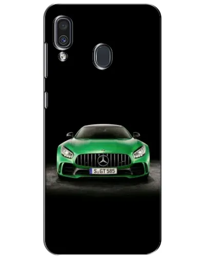Чехол для Samsung Galaxy A30 2019 (A305F) с картинкой «Mercedes — неоновый лого»