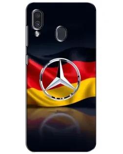 Чехол для Samsung Galaxy A30 2019 (A305F) с картинкой «Mercedes — флаг Германии»