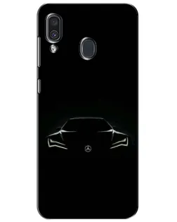 Чохол для Samsung Galaxy A30 2019 (A305F) з картинкою «Mercedes — силует авто»