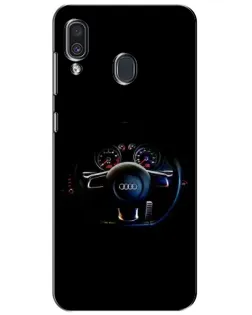 Чехол для Samsung Galaxy A30 2019 (A305F) с картинкой «Салон Audi — руль» Чехол для Samsung Galaxy A30 2019 (A305F) с картинкой «Салон Audi — руль»