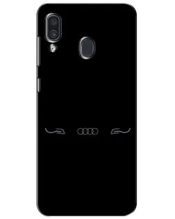 Чехол для Samsung Galaxy A30 2019 (A305F) с картинкой «Audi — световой подпись»