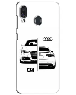Чохол для Samsung Galaxy A30 2019 (A305F) з картинкою «Audi — контрастний дизайн»